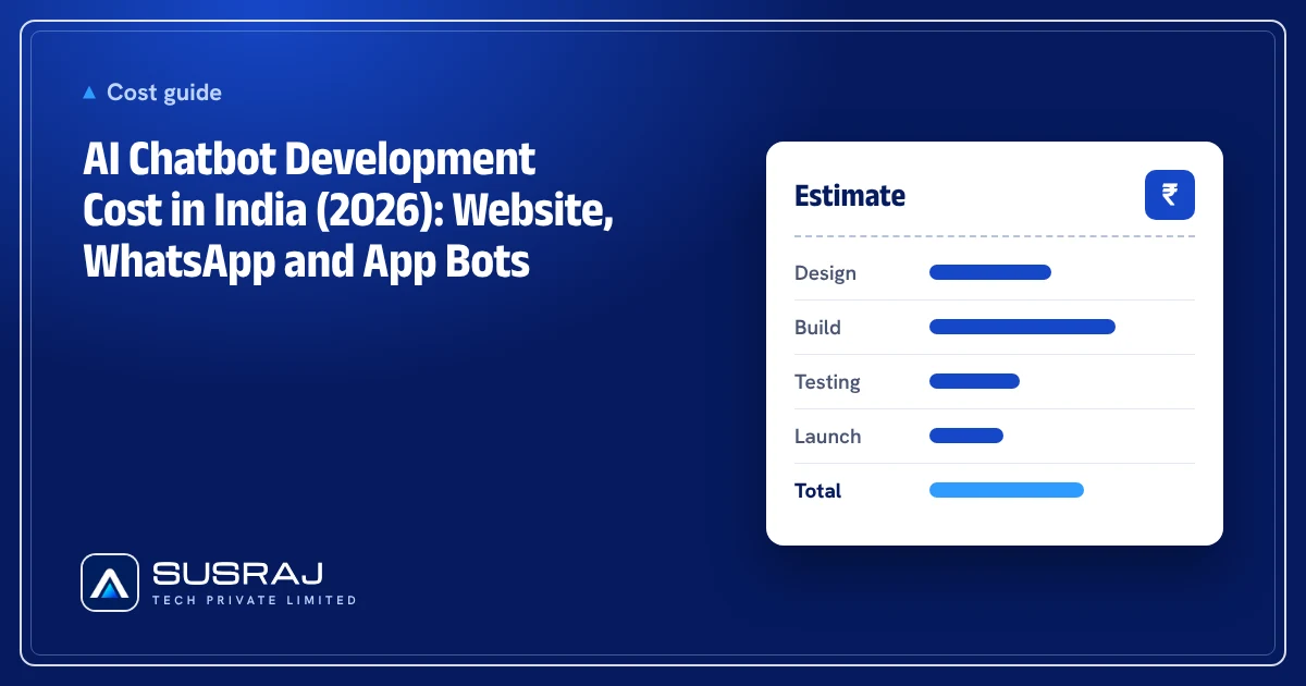 AI Chatbot Development Cost in India (2026): Website, WhatsApp and App Bots
