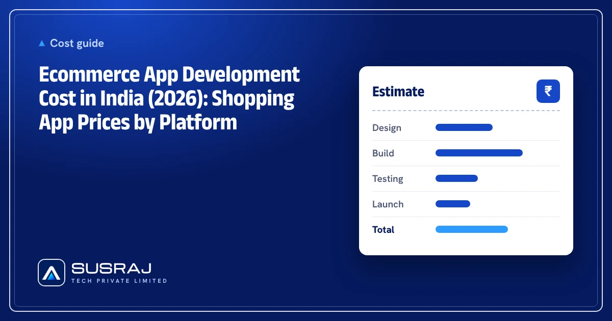 Ecommerce App Development Cost in India (2026): Shopping App Prices by Platform