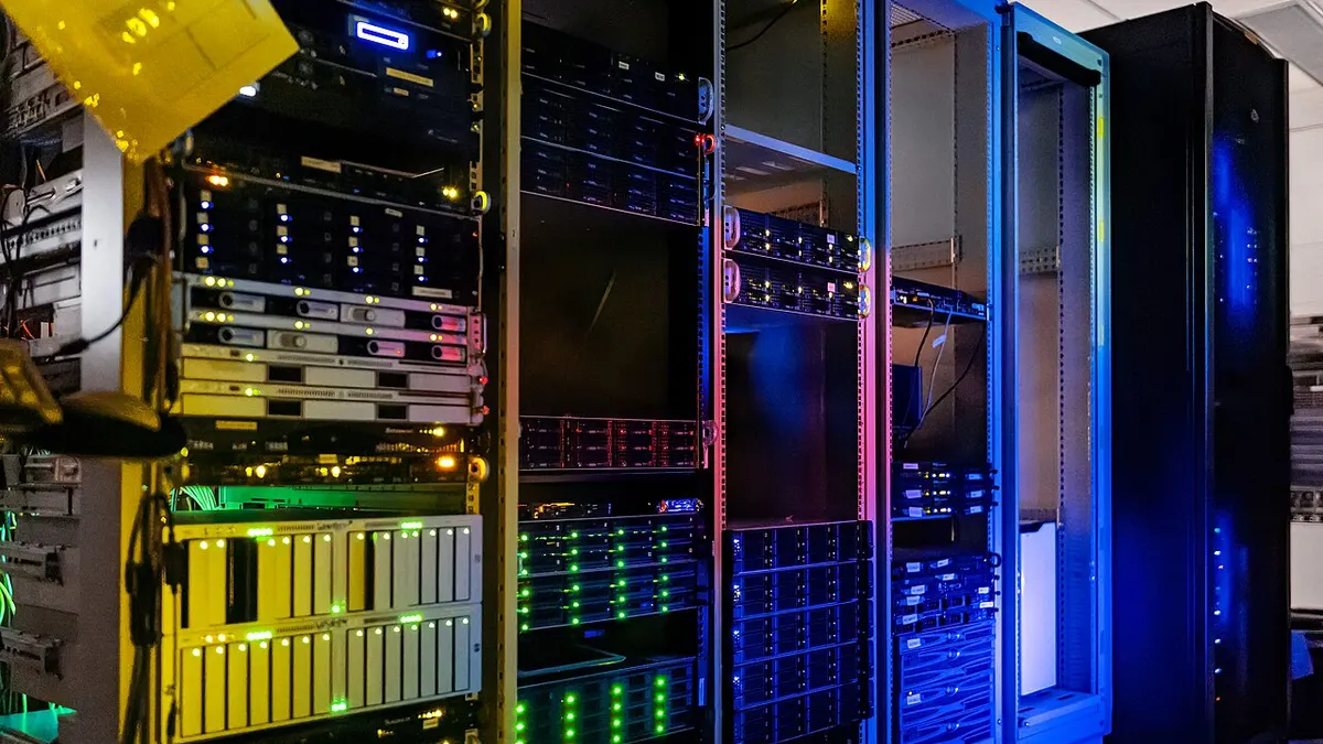 Server racks in a data centre