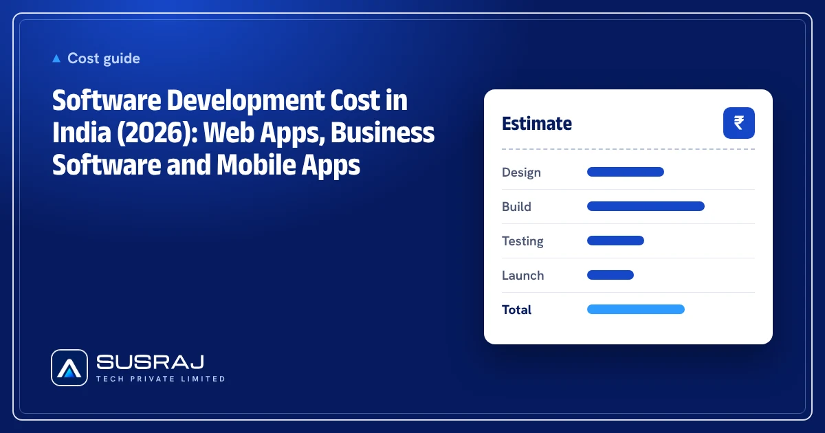 Software Development Cost in India (2026): Web Apps, Business Software and Mobile Apps
