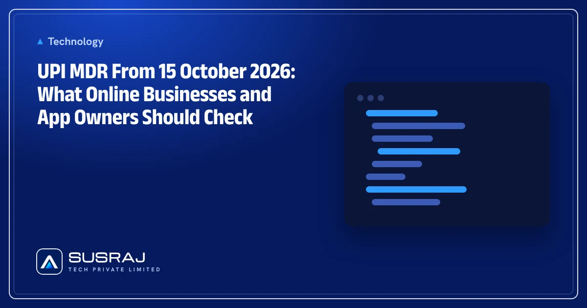 UPI MDR From 15 October 2026: What Online Businesses and App Owners Should Check