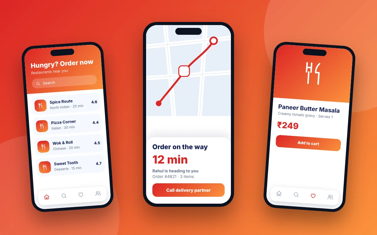 Sample mobile app development design