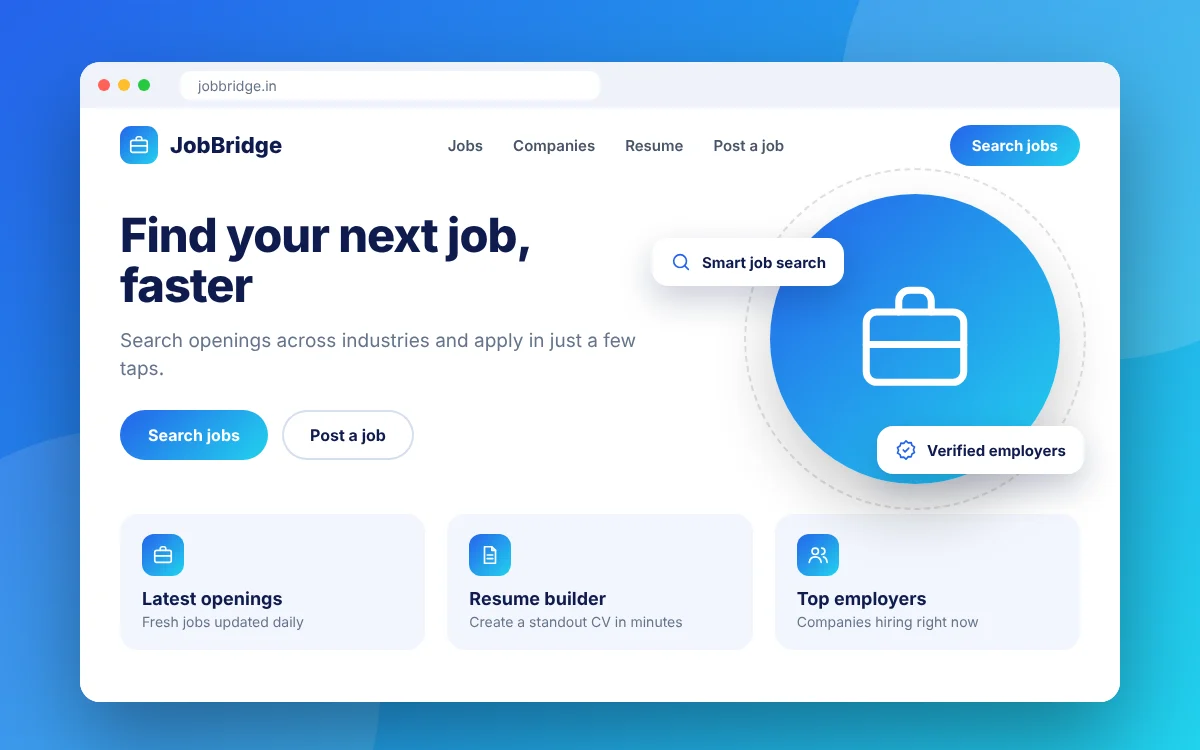 Job Portal Development — sample design preview